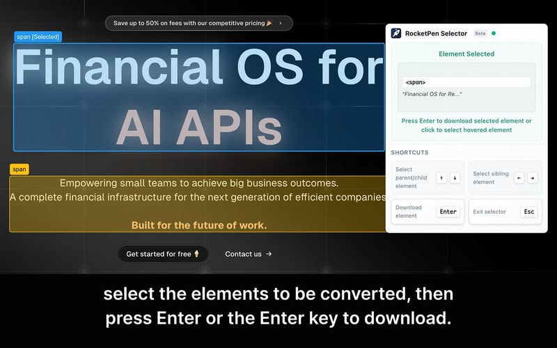Step 1: Select website elements